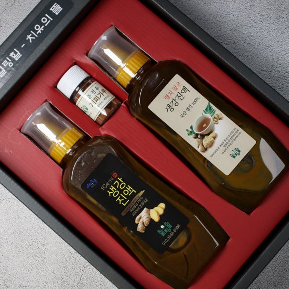 지리산 산청 생강청 선물세트 500ml 힐링힐