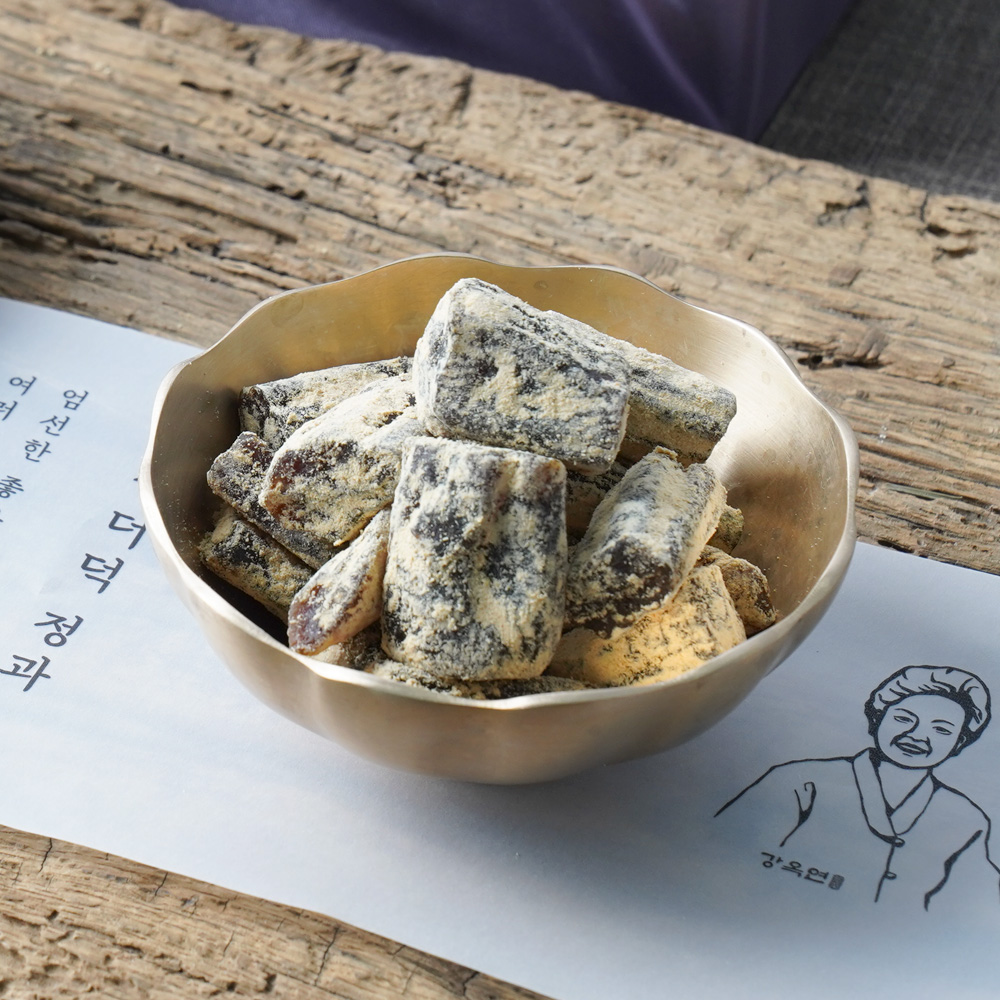강옥연 국산 더덕정과250G  선물세트+보자기+드라이플라워