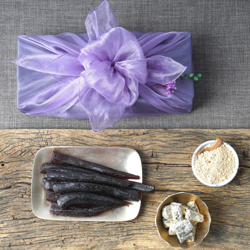 강옥연 국산 더덕정과250G  선물세트+보자기+드라이플라워 대표이미지 섬네일