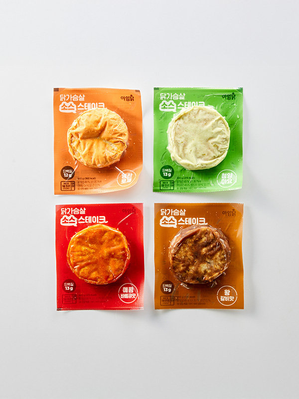 촉촉한 닭가슴살 소스스테이크 4종 (100g×12팩)