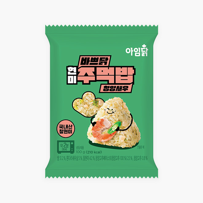 바쁘닭 현미주먹밥 청양새우 (100g)