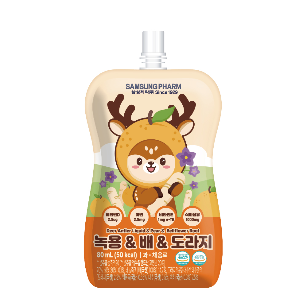 [삼성제약] 녹용배도라지 어린이 음료 80ml 10팩