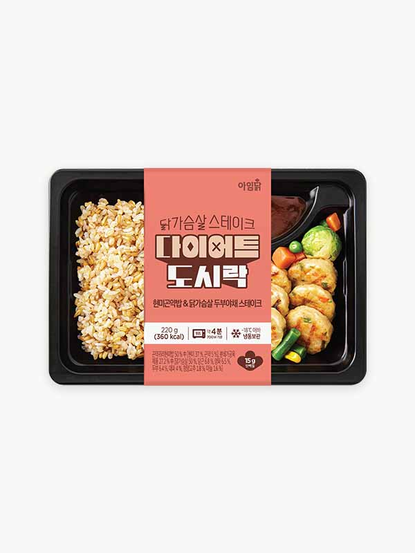 다이어트 닭가슴살 스테이크 도시락 3종 (220g×6팩)