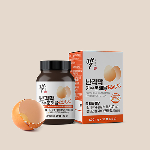 올바른맥 난각막 가수분해물 MAX 600mg X 60정 관절연골관리 알부민