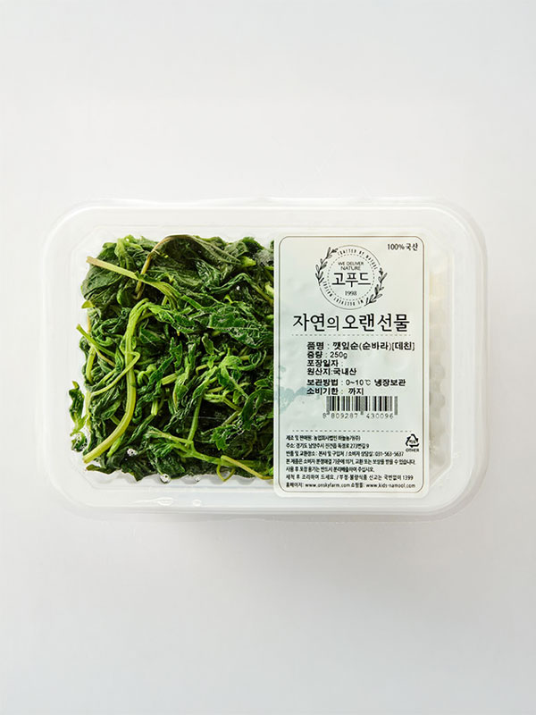 국산 데친 깻잎순 (250g, 순바라)