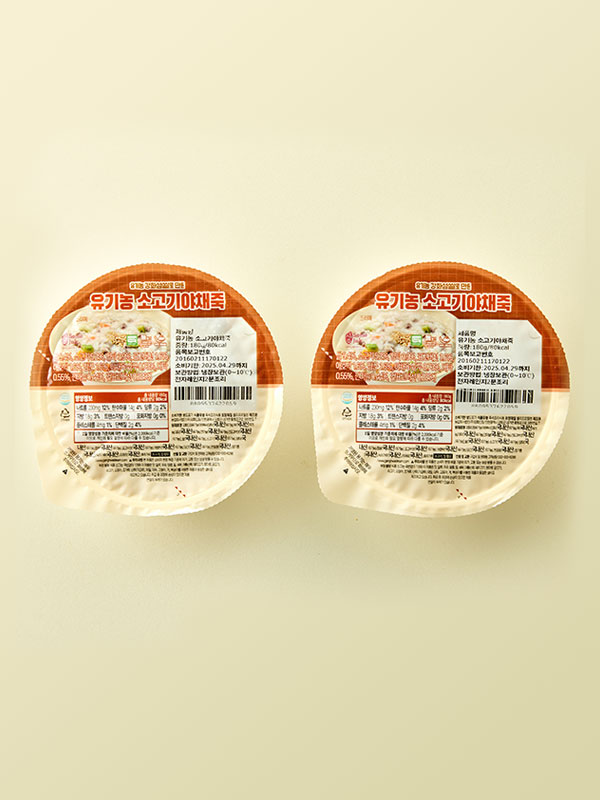 유기농 소고기야채죽 2개입 (180g x 2개)