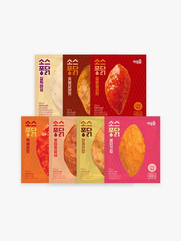촉촉한 소스퐁닭 7종 (100g×14팩)
