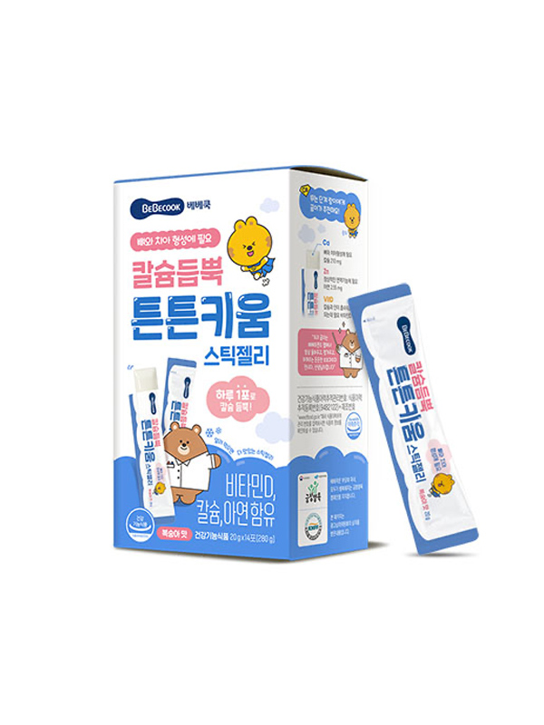 [1+1] 베베쿡 칼슘듬뿍 튼튼키움 스틱젤리 280g (20g*14포) 대표이미지 섬네일