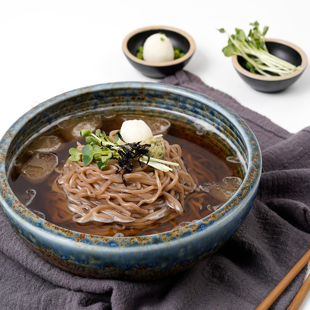 수타식 얼음찬 메밀소바 2인분