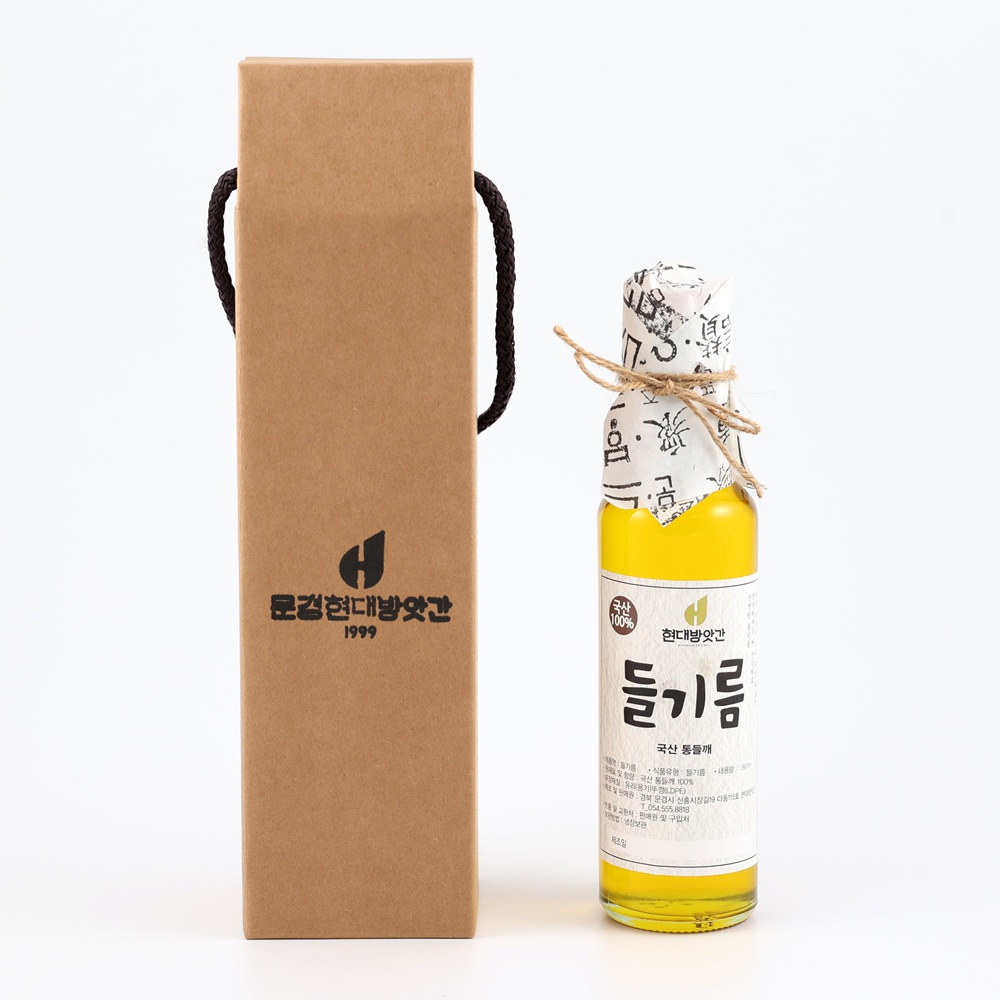 100% 국산 저온압착 들기름 350ml