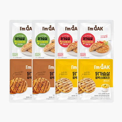 닭가슴살 함박&찰스테이크 4종 (100g×8팩)