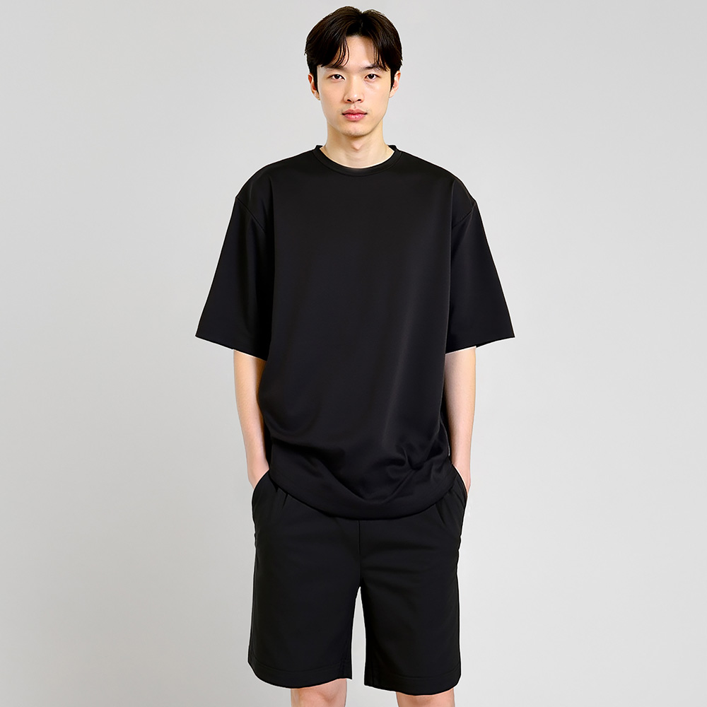 데일리 오버핏 반팔 반바지 트레이닝 반팔 셋업 와이드핏 남여공용 커플룩 운동복 체육복 일상복 홈웨어 국내산