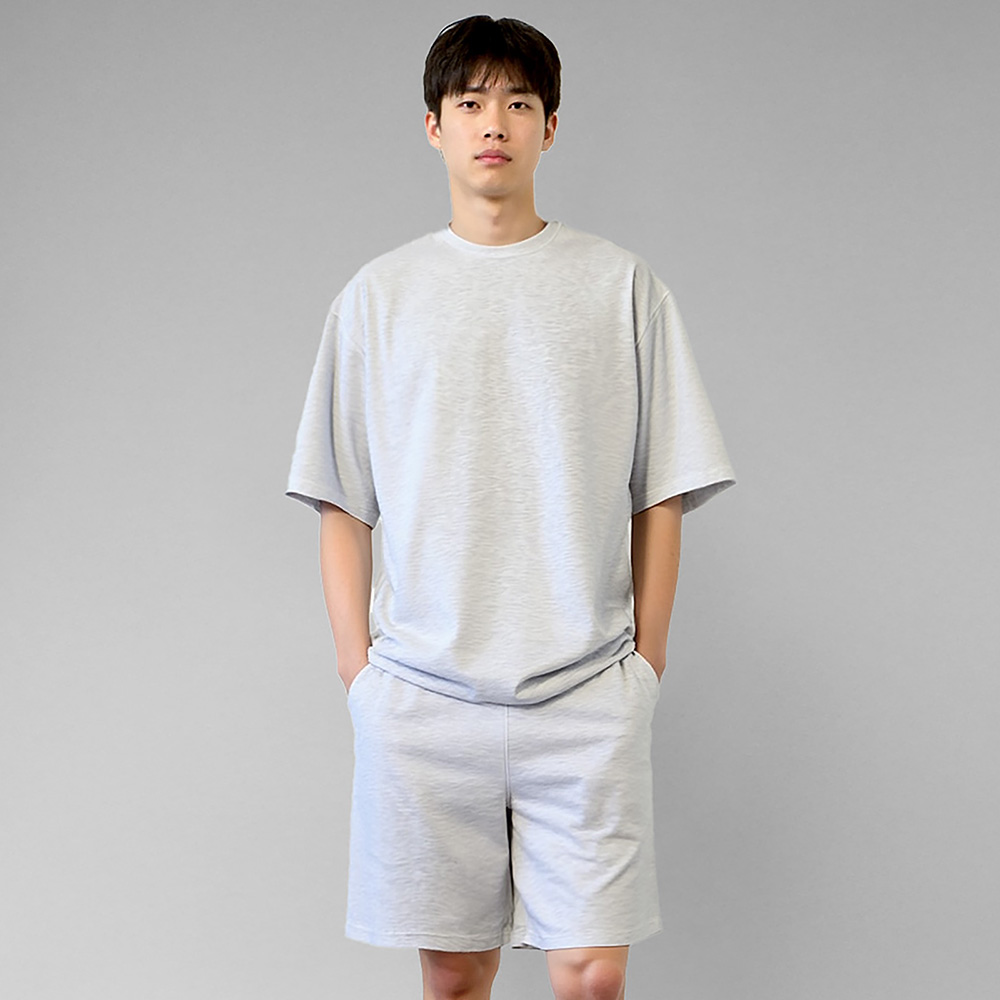 데일리 오버핏 반팔 반바지 트레이닝 반팔 셋업 와이드핏 남여공용 커플룩 운동복 체육복 일상복 홈웨어 국내산