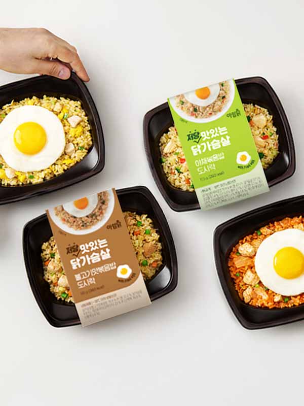 저당 닭가슴살 볶음밥 도시락 4종 (195g×8팩)