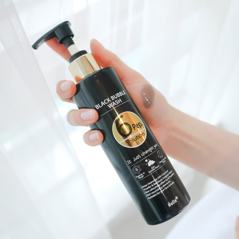 2+1 넬라 식스펩 솔루션 블랙버블 바디워시 퍼퓸 플로럴향