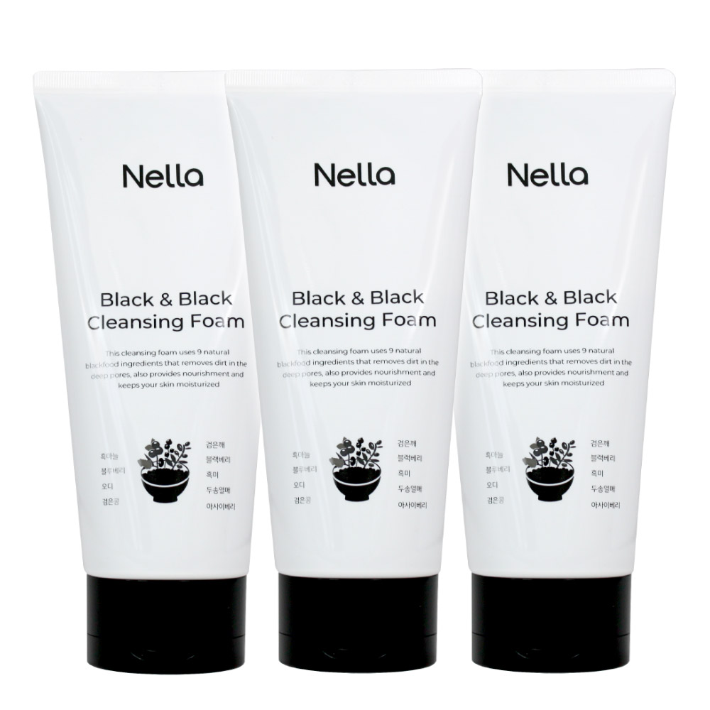 2+1 넬라 블랙앤블랙 클렌징폼 150g