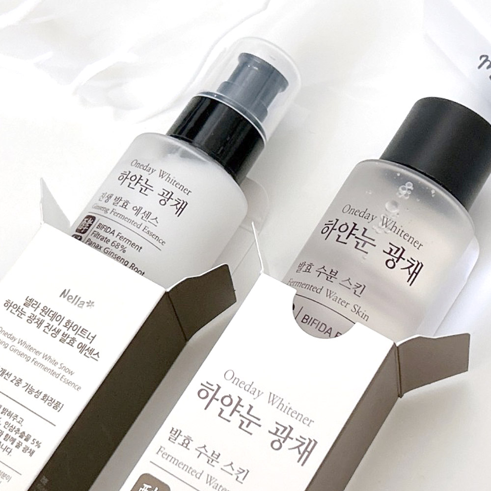 넬라 하얀눈 광채 발효 수분 스킨+에센스 스킨케어 2종세트
