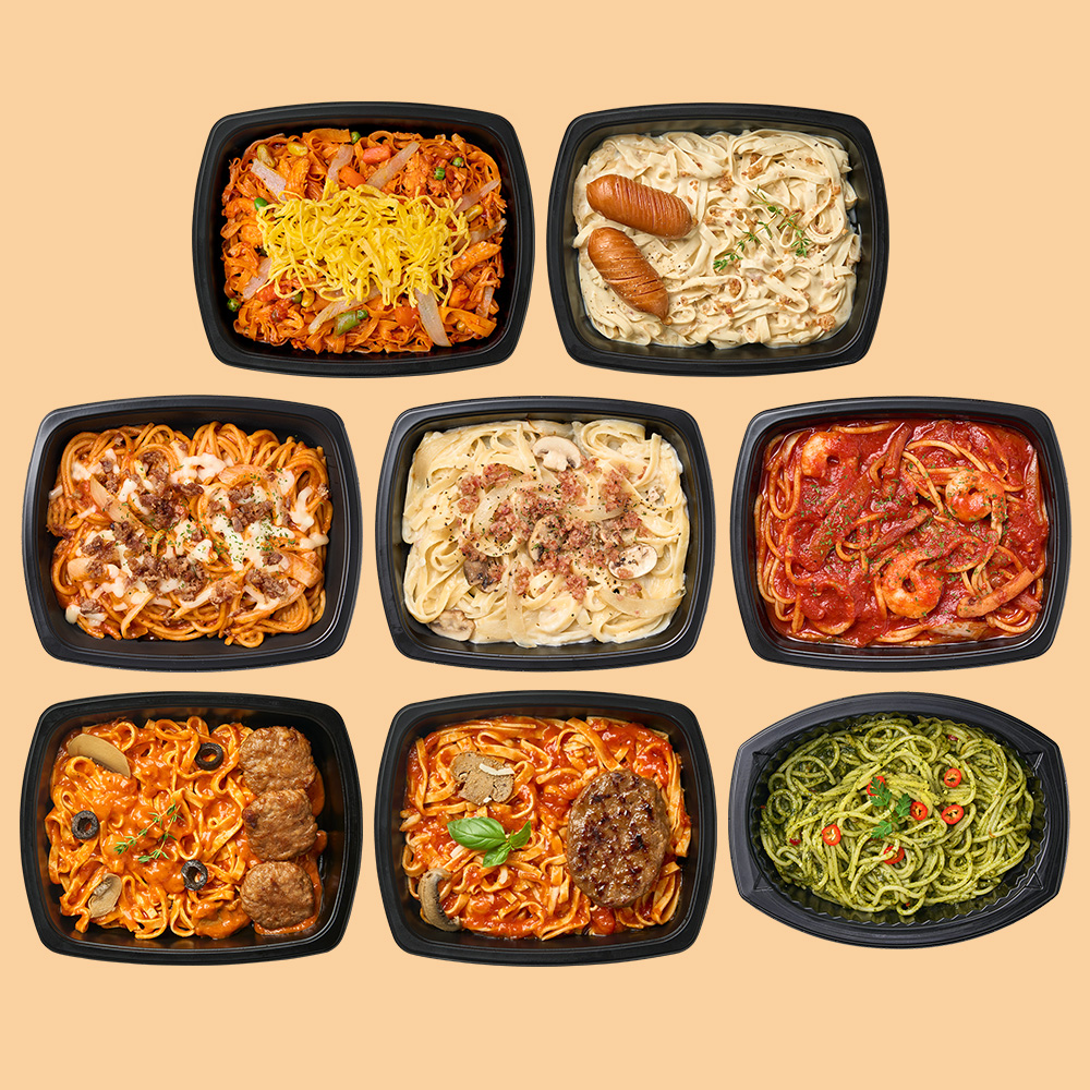 굿스푼 두부면+듀럼밀 파스타 혼합 8종 8팩 바질페스토 베이컨 크림 투움바 라구 토마토 대표이미지 섬네일