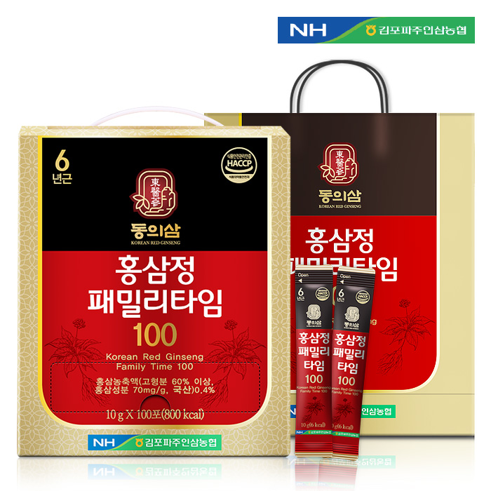 [100포]농협 동의삼 홍삼정 패밀리타임 10g x 100포