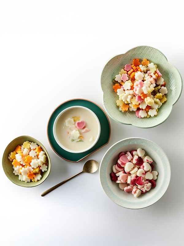 [팩당 3,760원] 주황 꽃모양 떡국떡