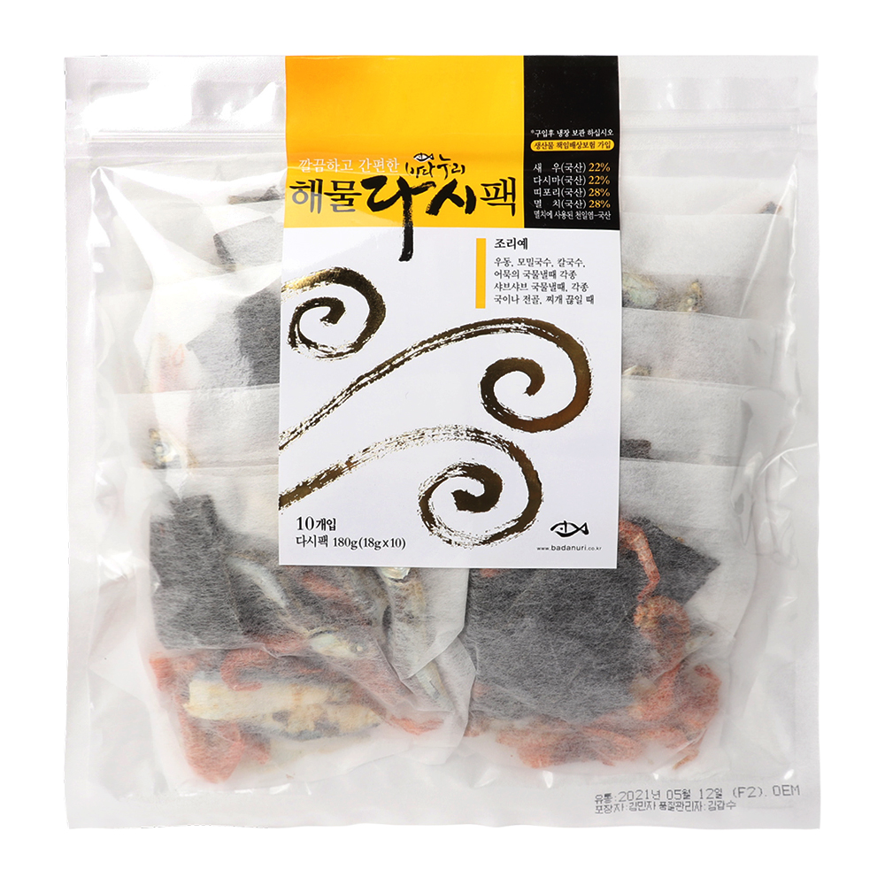 국내산 해물 다시팩 180g (18g * 10팩)