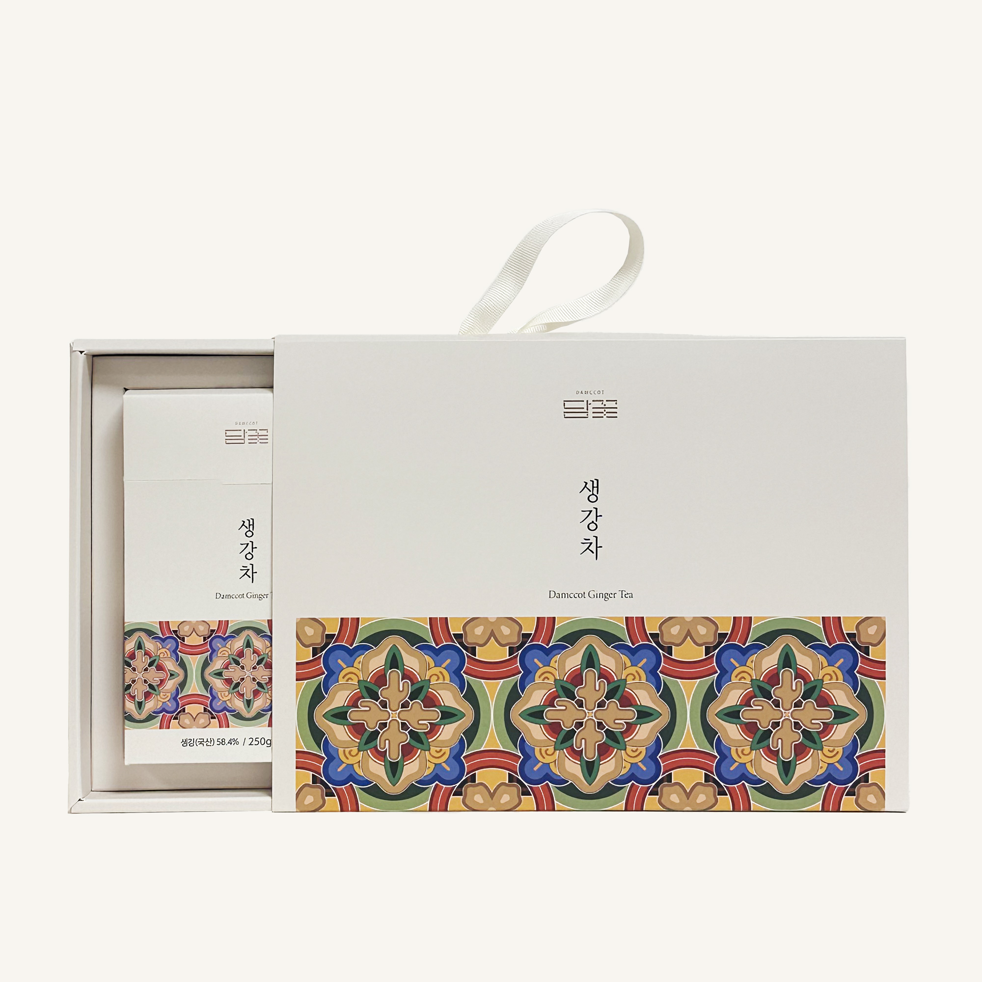 국내산 생강차 선물세트 스틱형 500g (25gX10개입X2박스) 담꽃 생강청 진저티