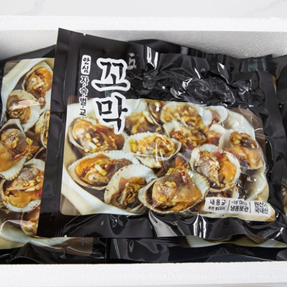 국내산 간편조리 반탈각 자숙 꼬막 1팩당 120g 3-7팩