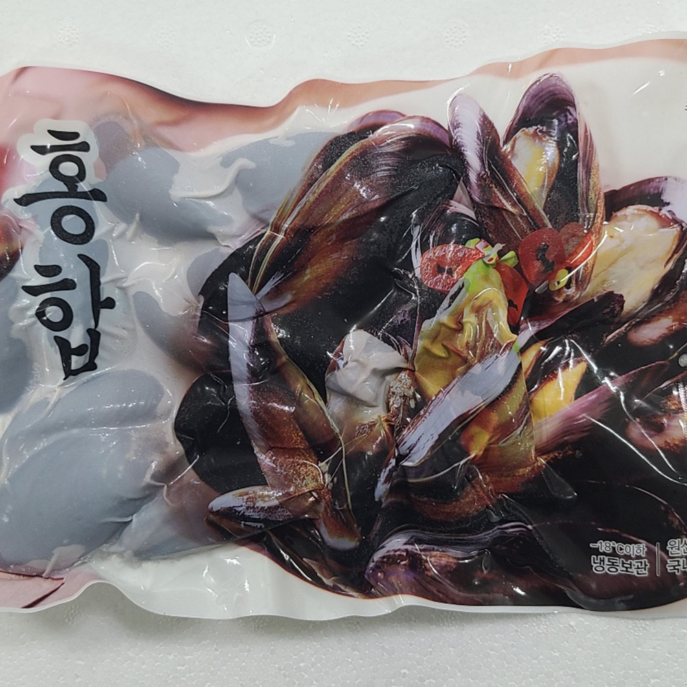 국내산 껍질채 통 자숙 홍합 1팩당 250g 3-7팩 대표이미지 섬네일