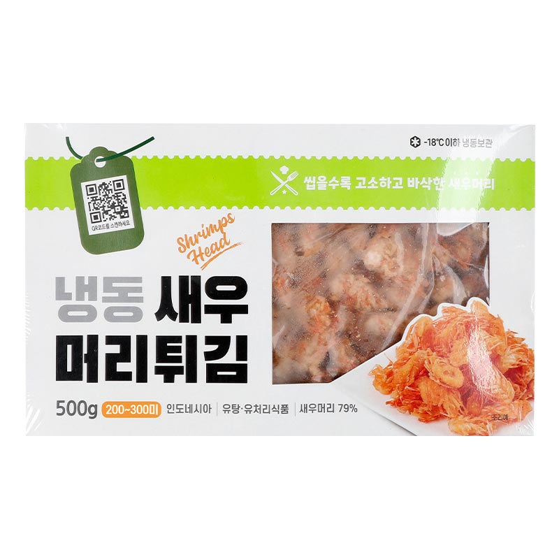 [재호식품] 새우머리튀김 500g(200-300미)