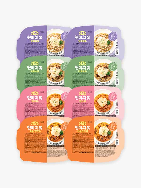 맛있는 현미치즈볶음밥 도시락 4종 (195g×8팩)