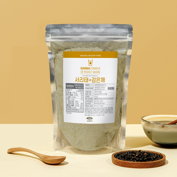 소화푸드 서리태 검은깨 선식 500g (서리태 80% 검은깨 20%)