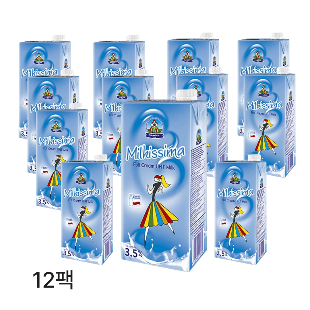 밀키스마 멸균우유 1리터 12팩 최신상품