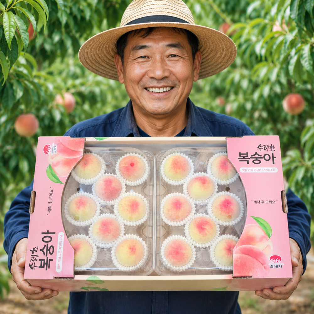 대극천복숭아 딱복 털복숭아 신비 하우스 복숭아