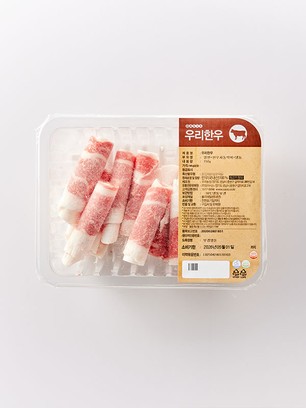 우리한우 차돌박이(150g/냉동)ㅣ우리농장