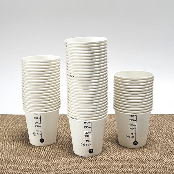 [하늘담다] 계량 눈금 곰 종이컵 6.5oz 184ml 1000개입 1박스