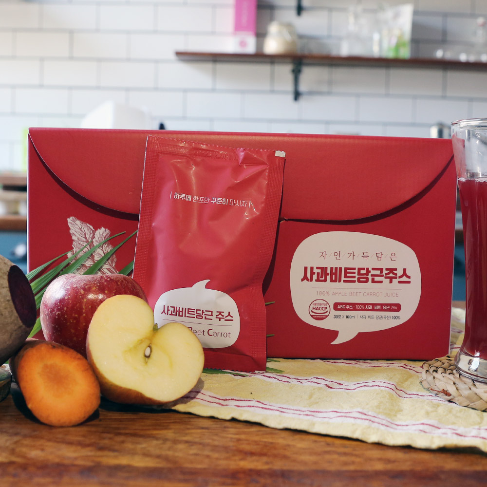 깊고 진한 맛 사과비트당근주스 100ml X 30포