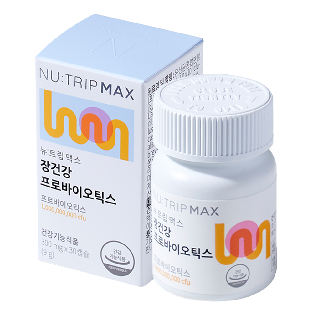 [뉴트립] 장 건강 프리미엄 유산균 프로바이오틱스 300 mg*30캡슐 (9 g)