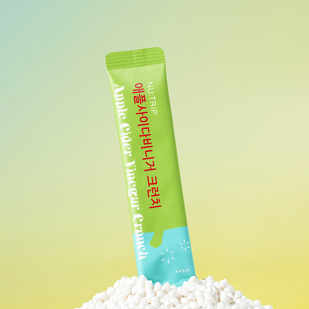 [뉴트립] 100% 자연발효 유기농 영국산 애플사이다비니거 크런치 1.2 g*20포 (24 g)