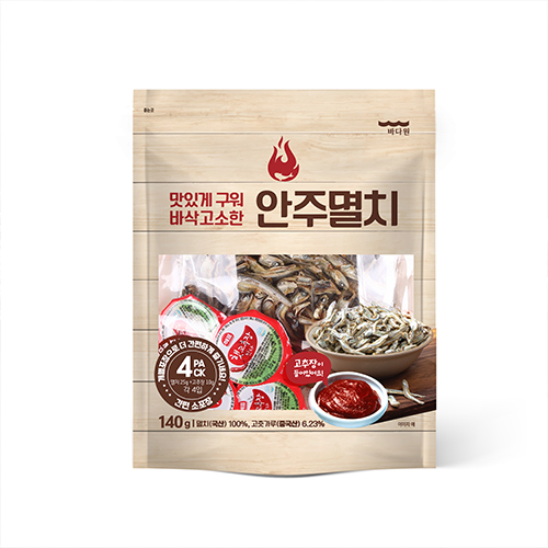 바다원 구운 안주 멸치 + 고추장 세트 140g, 140g, 1개 c 대표이미지 섬네일