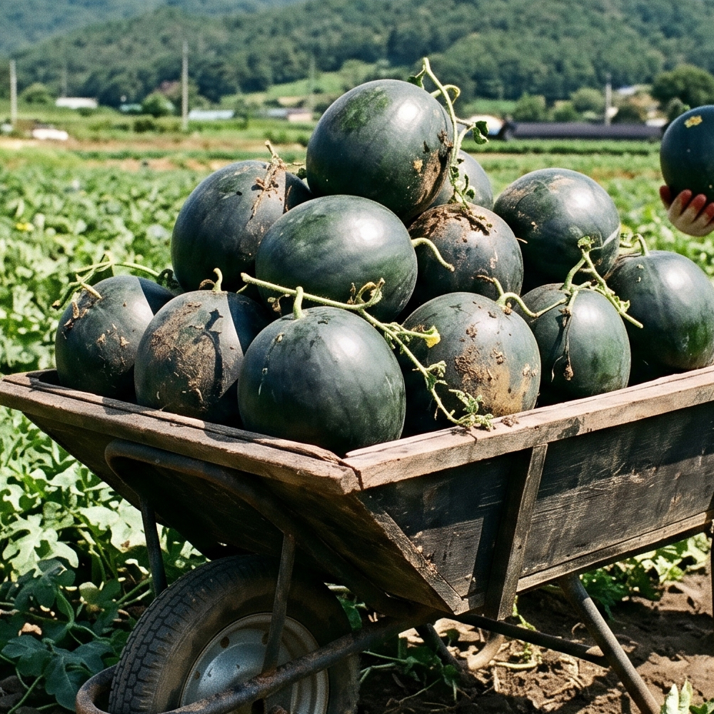 당도 높고 맛있는 프리미엄 꿀수박 or 흑수박 4~8kg