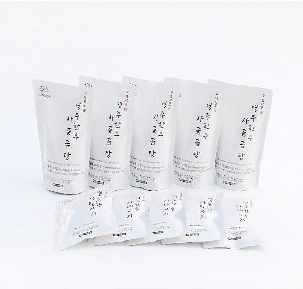 영주한우사골곰탕 500g(5개) X 영주한우사태고기40g(5개)