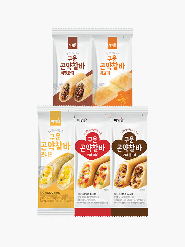 쫀득쫀득 구운 곤약찰바 5종 (100g×10팩)