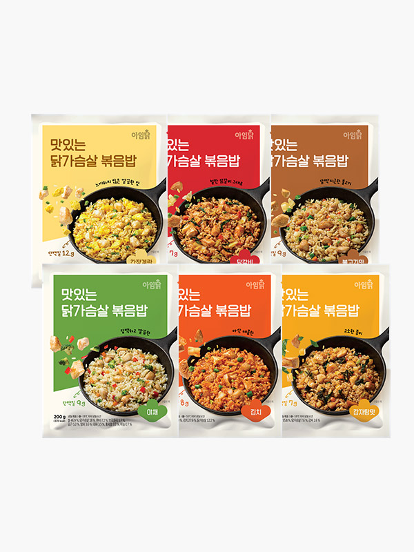 맛있는 닭가슴살 볶음밥 6종 (200g×12팩)