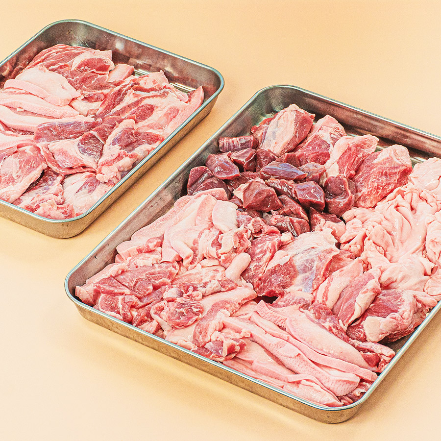 국내산 돼지고기 뒷고기 모듬 500g 손질 푸짐한 양