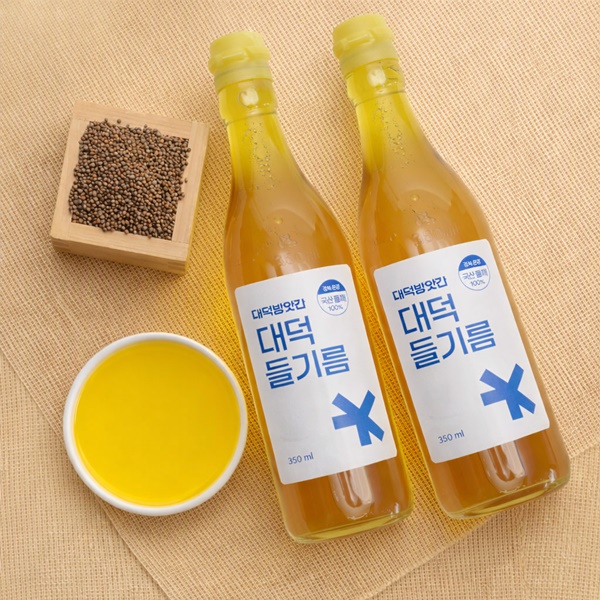 저온 국산들기름 350ml+350ml (2병)