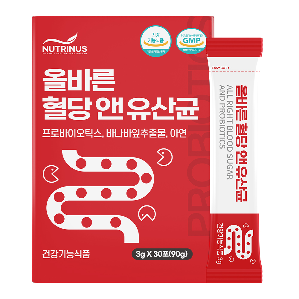 뉴트리너스 올바른 혈당 앤 유산균 (3g x 30포)
