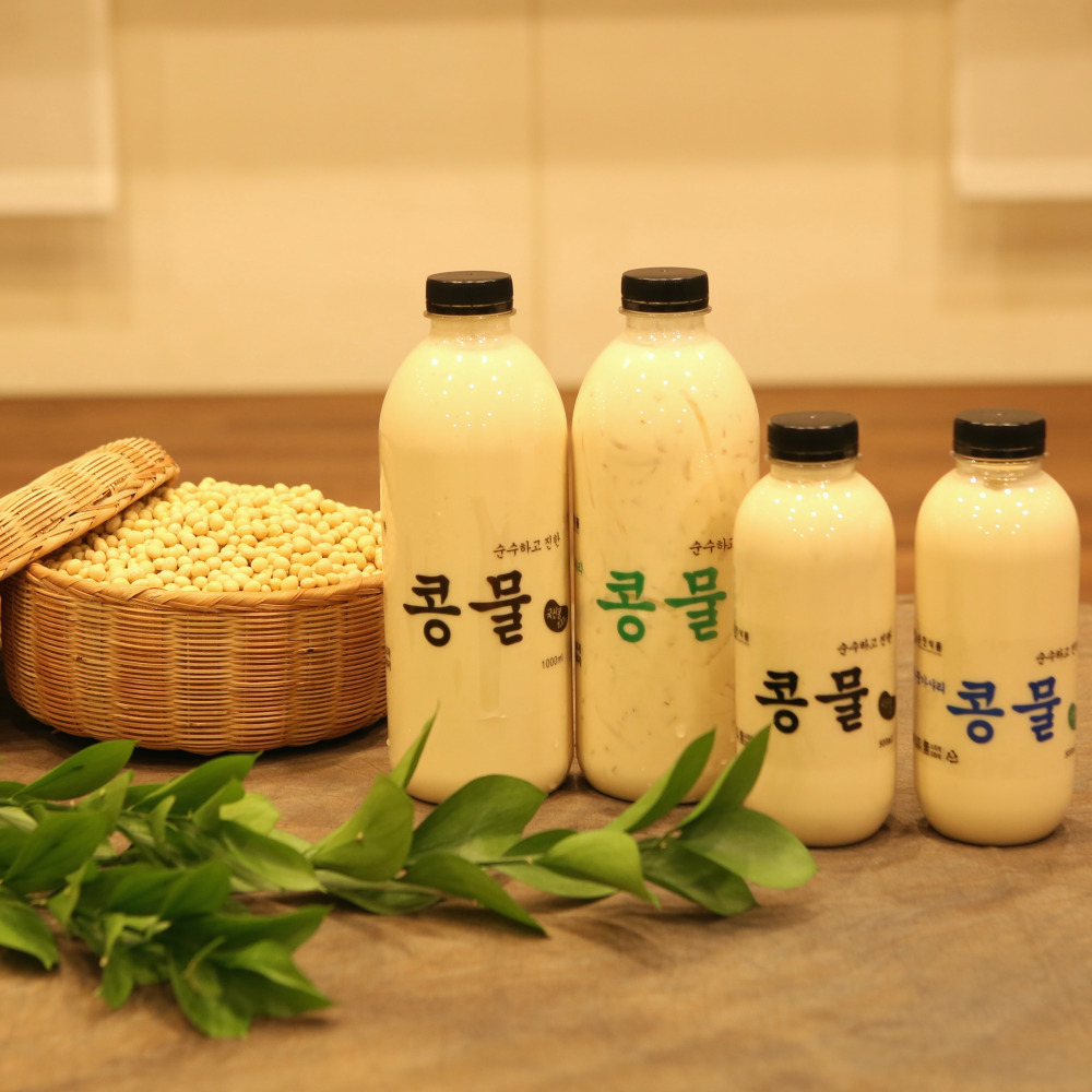 맷돌로 갈아 순수하고 찐한 순진콩물 우뭇콩물 500ml 1000ml 국내산 콩국물 콩국수
