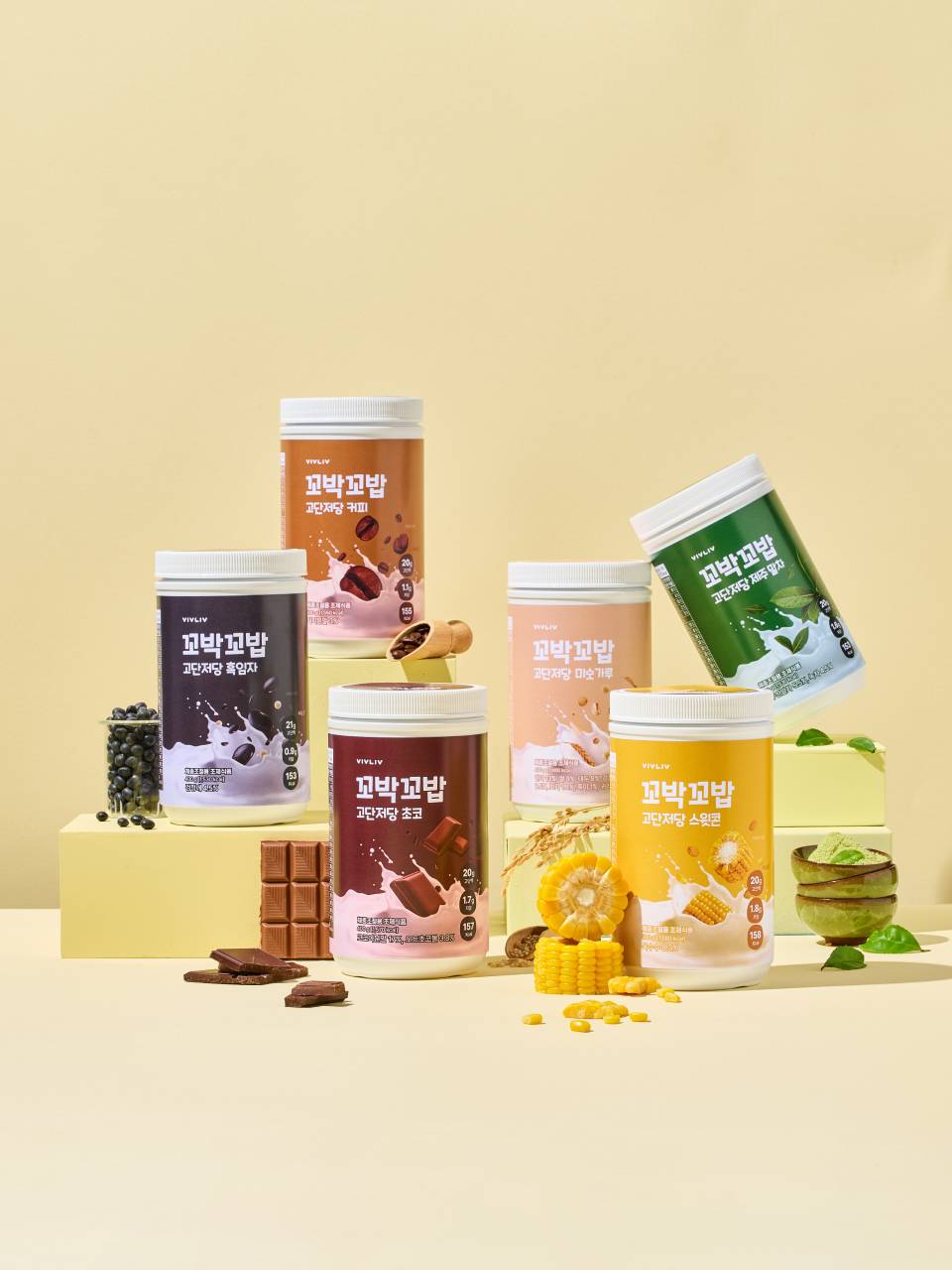 꼬박꼬밥 고단저당 대용량 단백질 쉐이크 400g x 2통