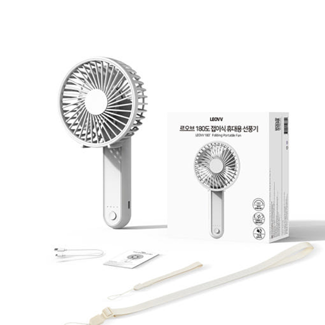[1+1] 르오브 180도 접이식 휴대용 선풍기 3000mAh