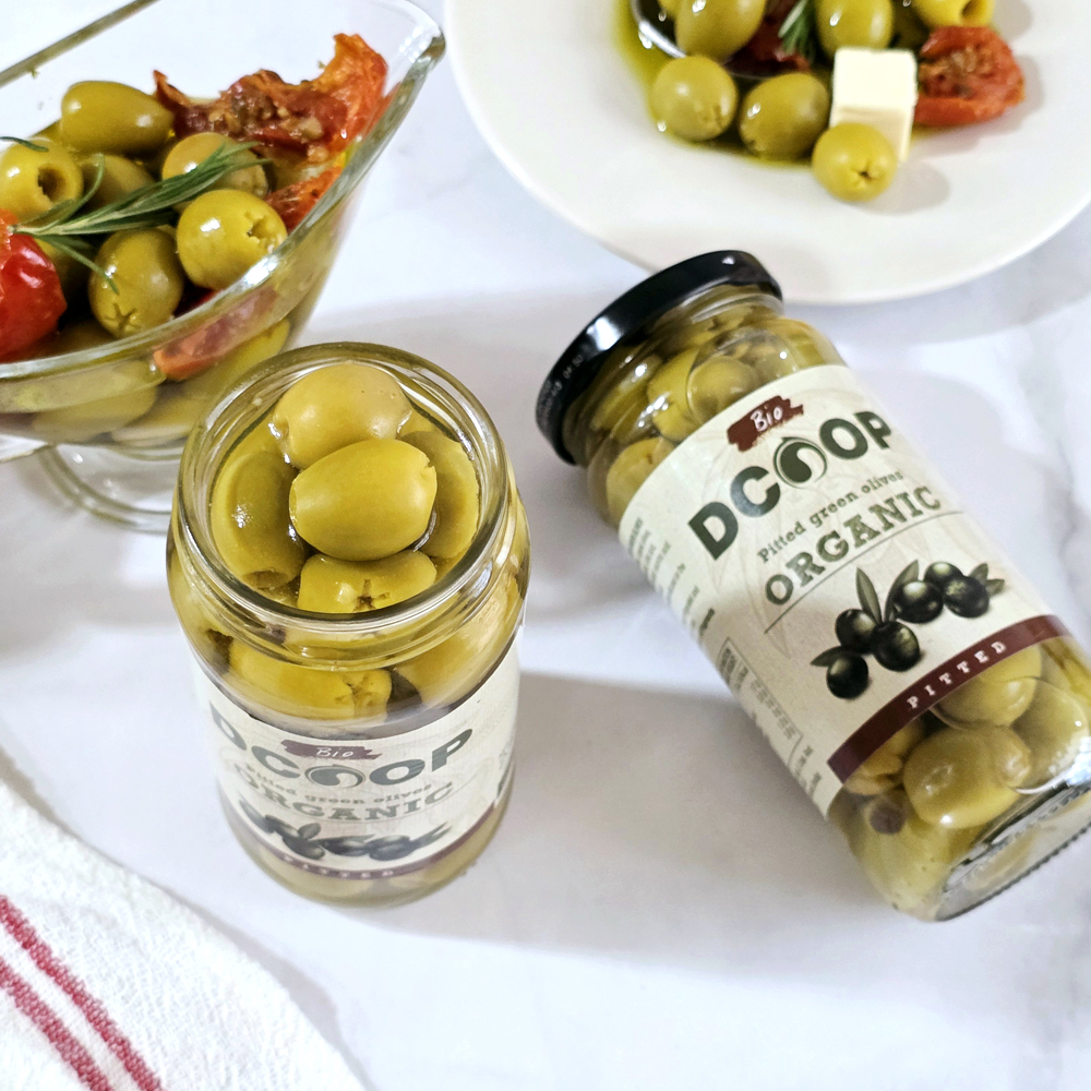 디쿱 유기농 씨없는 그린올리브 1병 피티드 올리브절임 핑거푸드 와인안주